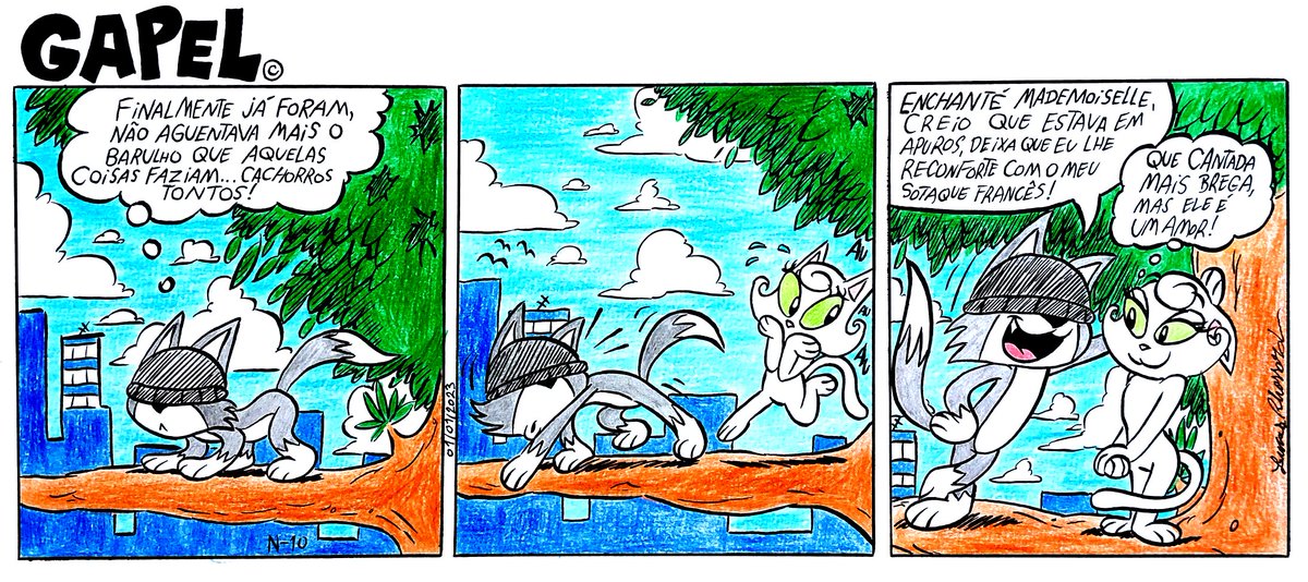LRhossard's tweet photo. #quadrinhos #hq #comictrip #tirinha #historiaemquadrinhos #hqbrasil #hqbr #gapel #gato #viralata #gatoviralata #galho https://t.co/z70LLZZB3z