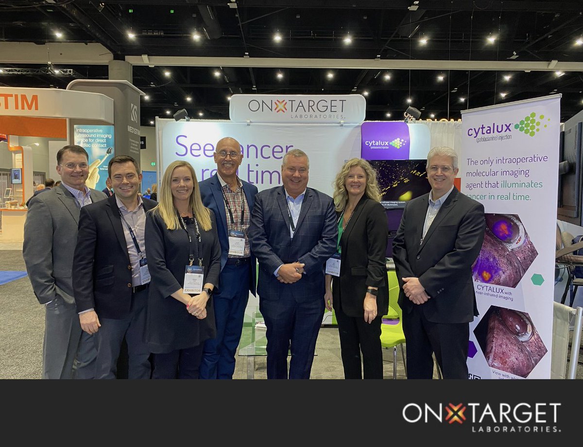 OnTargetLabs's tweet photo. Attending #STS23? Make sure to stop by booth #1316 to visit On Target! Our team is onsite and ready to discuss how our intraoperative molecular imaging agent can help illuminate cancer during surgery. https://t.co/P4eIYQQ2fq