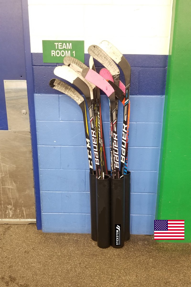 stickstow's tweet photo. Our best-selling hockey stick holder.  Being organized makes a great impression. @HerbBrooksFDN https://t.co/1b0OLojRo7