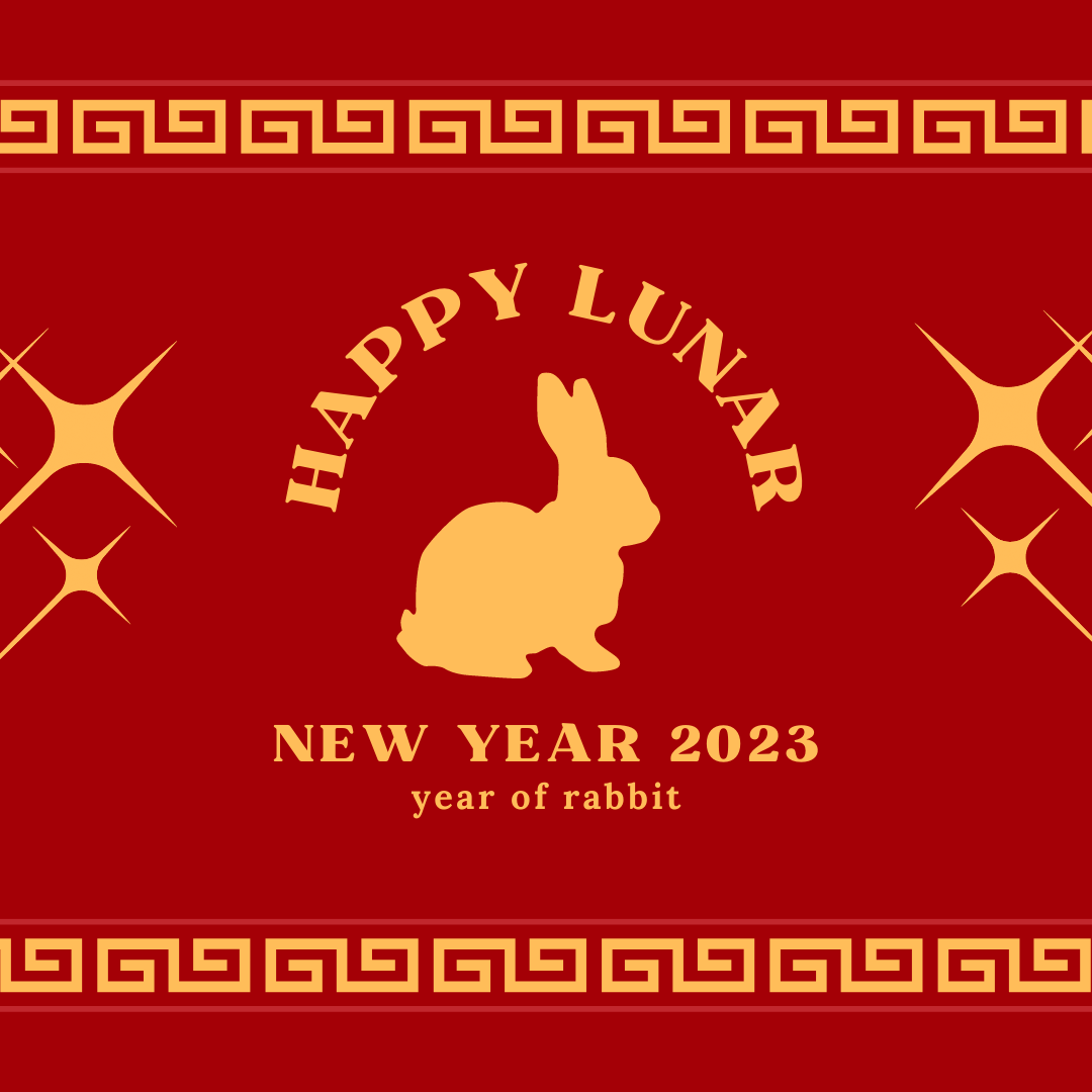 t2d2_ai's tweet photo. From all of us at T2D2, we want to wish everyone a Happy Lunar New Year! May the year of the rabbit bless you with good luck, good fortune, and much happiness.
#T2D2 #LunarNewYears #YearoftheRabbit https://t.co/qKyJ46oD8W