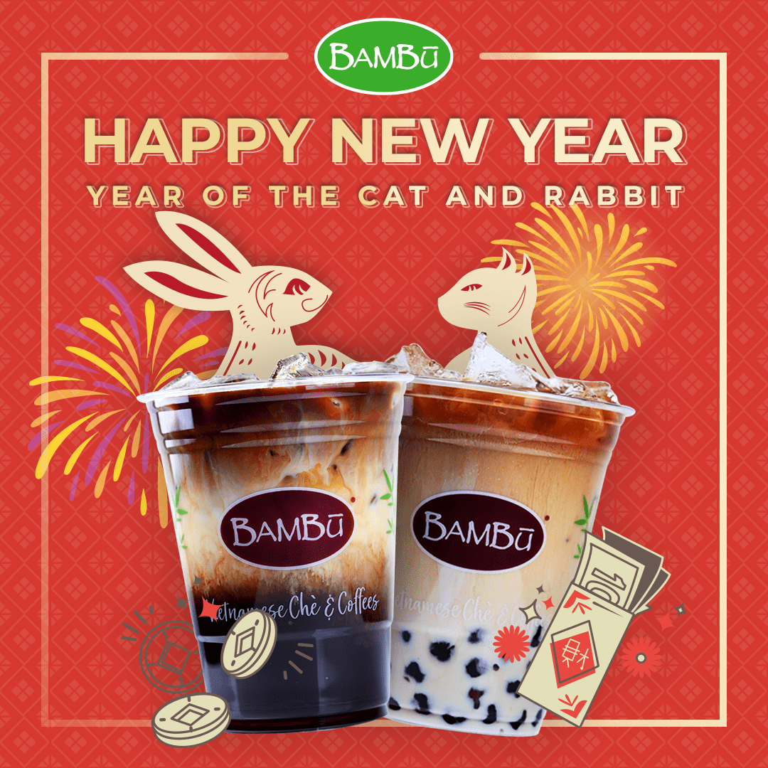 IN CONSTRUCTION, COMING SOON!

Bambu wish you a Happy New Year, year of the Cat and Rabbit 🐰🐱 Wish you lots of good fortune this year 🧧 #boba #che #realfruittea #realfruitssmoothies #vietcoffee #bambu #realfruit #milktea #bambudesserts