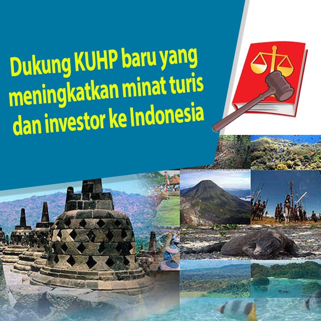 S4D46's tweet photo. KUHP diharapkan mampu mendorong peningkatan sektor pariwisata dengan datangnya turis ke Indonesia.
#Indonesia
#PariwisataIndonesia
#KUHPKemajuanIndonesia 
#KUHPbaru https://t.co/HWQzxmOPlY