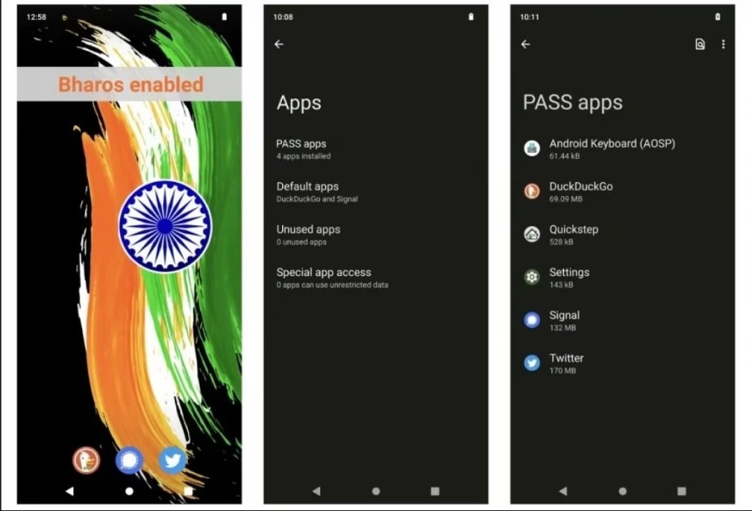 techbytes24_'s tweet image. BharOS is a new Android fork with a focus on security developed in India...Indian Institute of Technology (IIT) Madras recently announced BharOS...Which Does Not Include Any Google services...This mobile OS comes with no pre-loaded apps... Developed by JandK Operations PL #BharOS