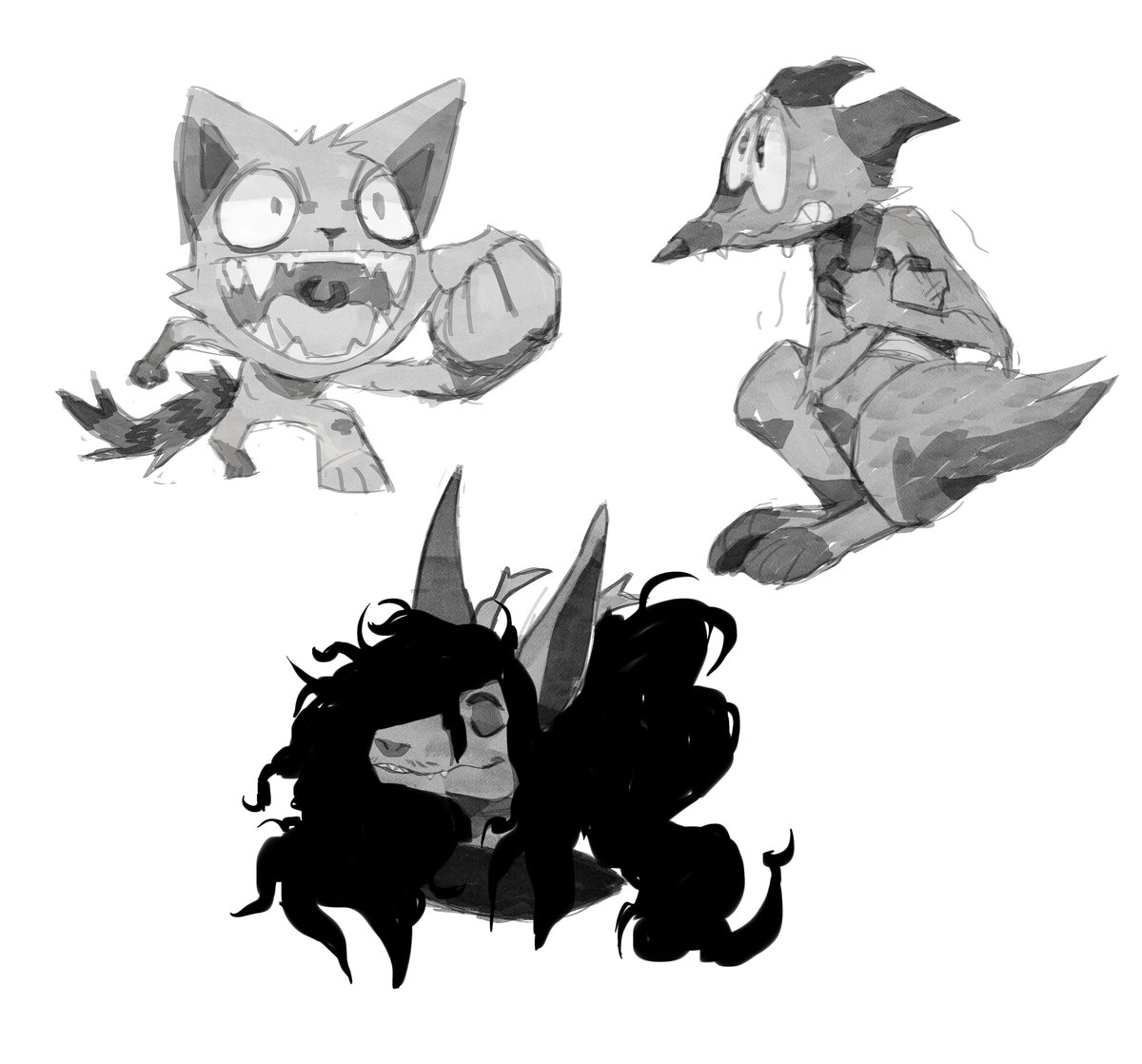 Megadinkloid's tweet photo. Final sketches! Did these one in CSP for funsies! Tysm @Jollyjolea and @eugiius ! https://t.co/BxqUaJgI3e