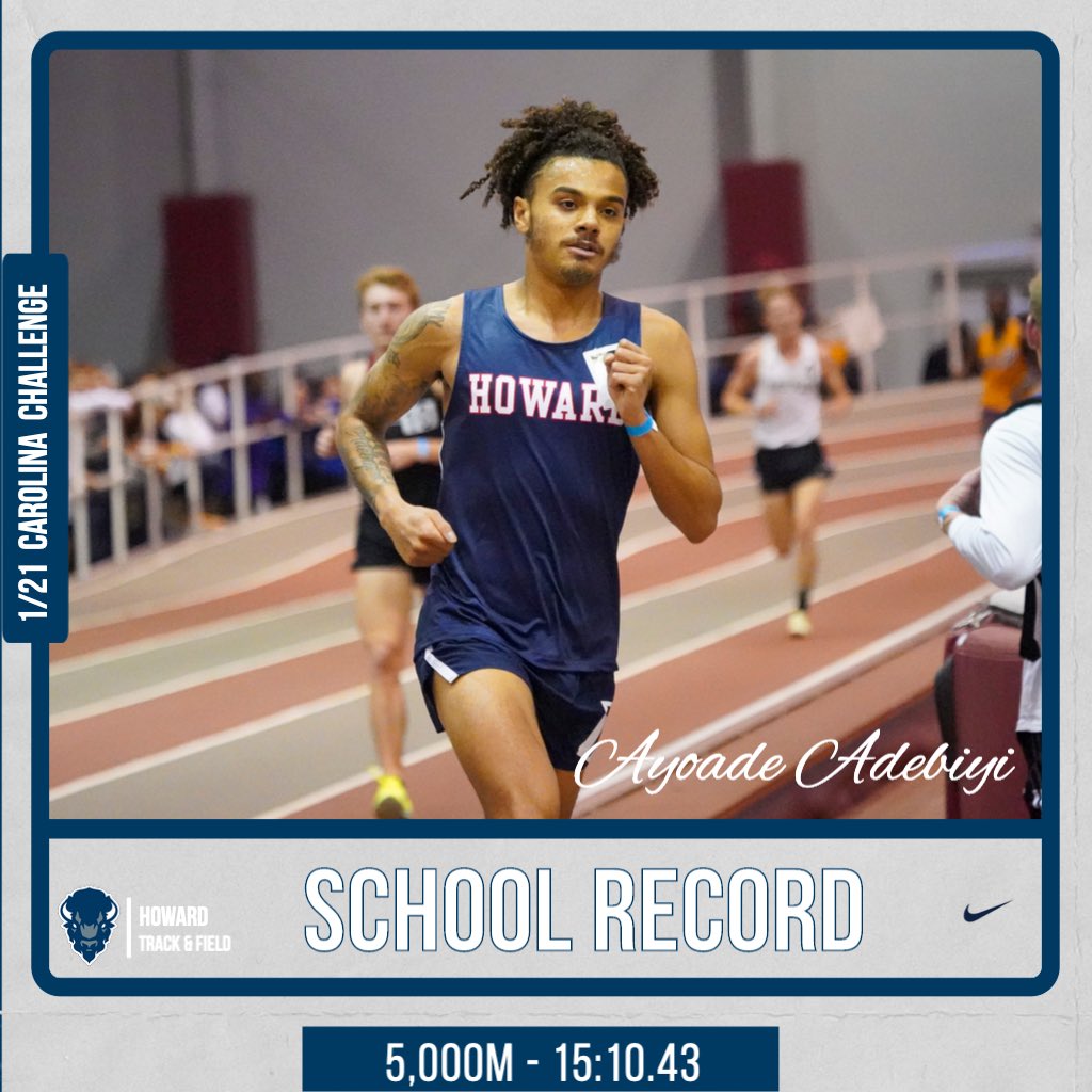 HUBisonTFXC's tweet photo. HIM‼️

Count ‘em, that’s 4️⃣ school records to date, between cross country and indoor!

#BeTheStandard 🦬 https://t.co/dSxqXDcobV