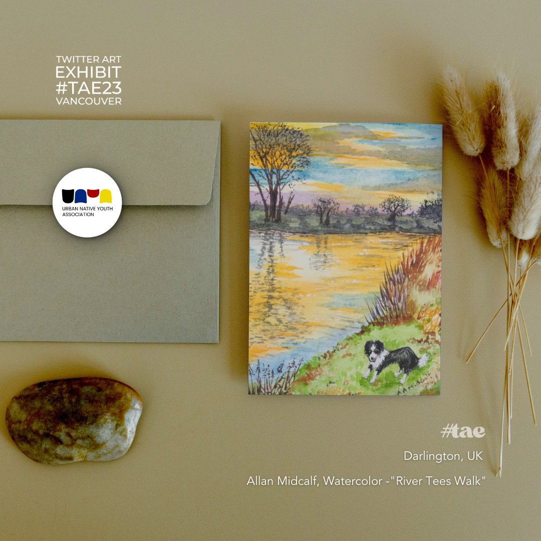 PAEartforacause's tweet photo. “River Tees Walk”, by Allan Midcalf @PopAAM from the UK. Thank you, for your watercolour landscape. Allan is donating his art as a contribution for #TAE23 art fundraiser for @unyayouth. #vancouverbc #twitterartexhibit #indigenous #giving #artforacause https://t.co/p0E7DDAR3h