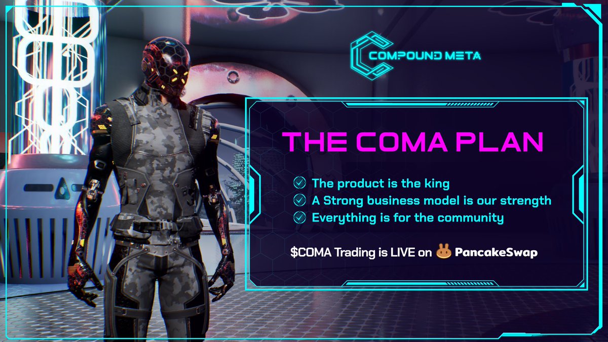 CompoundMeta's tweet image. 👊 Enter the bear market: The COMA Plan 🎇

Let&apos;s have a reminding of the big plan of COMA to enter the bear market:

1️⃣The product is the king
2️⃣A strong business model is our strength
3️⃣Everything is for the community.

Turn on the notification!