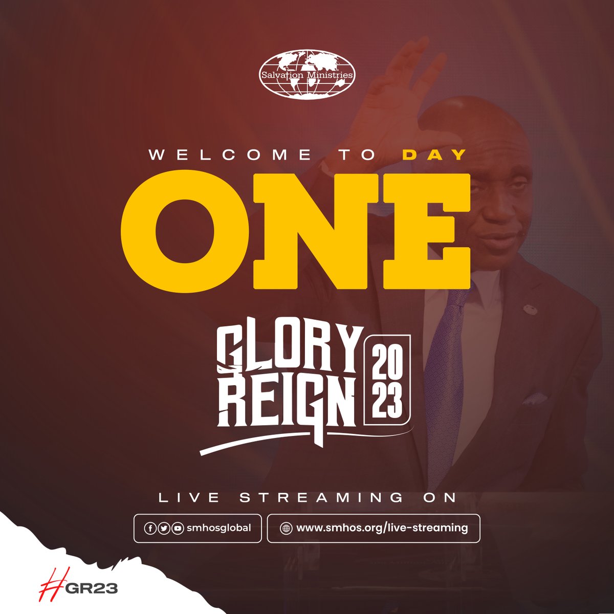smhosglobal's tweet photo. Welcome to Day 1 of Glory Reign 2023. Expect to experience the unusual, incredible power of God. #DavidIbiyeomie #SalvationMinistries  #GR23 https://t.co/yJqPJsZjbl