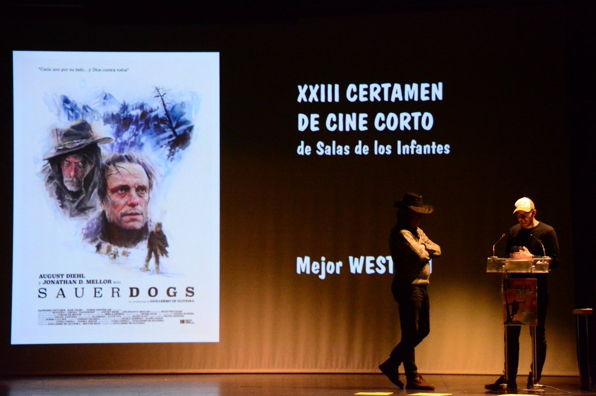 sauerdogs's tweet photo. Premio a Mejor cortometraje wéstern en el XXIII Certamen de cine corto de Salas de los Infantes. ¡Gracias @CertamenI y @acsadhill por tantos años de cariño! https://t.co/V7kQx039Yh