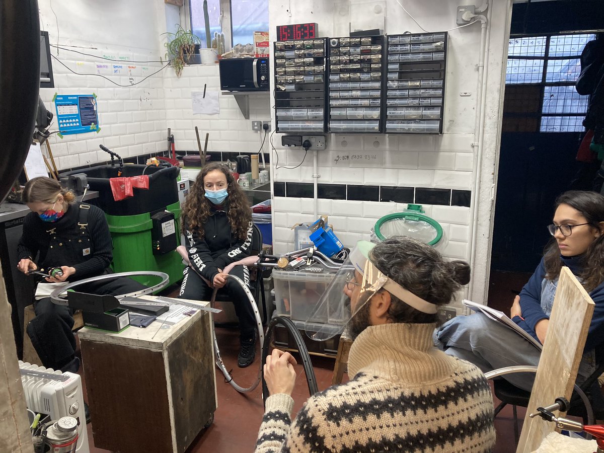 Worker training today on Wheel Building given by <a href="/StayerCycles/">Stayer Cycles</a>