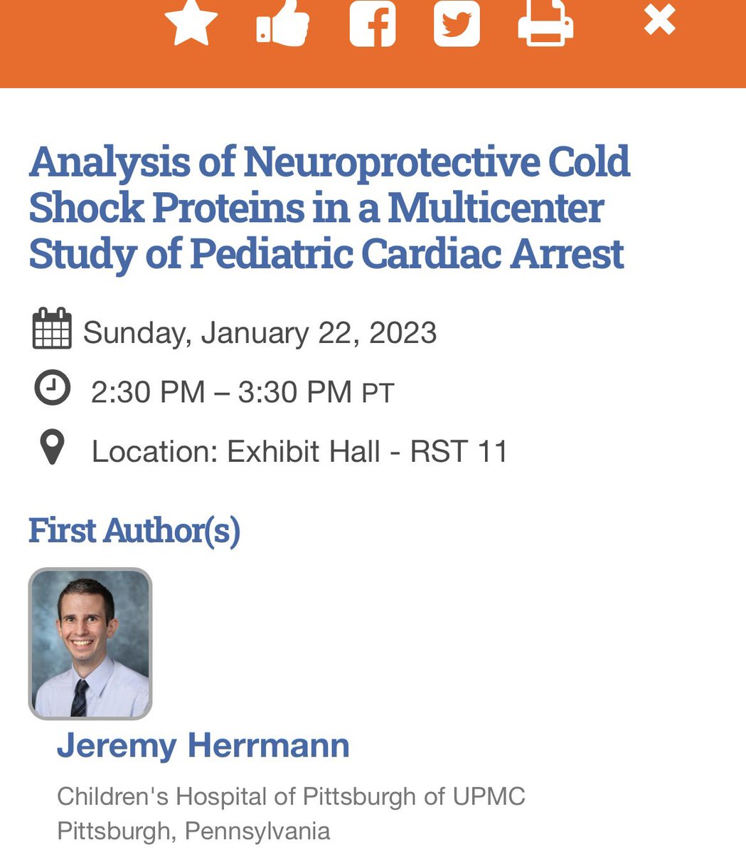 Ericka Fink, MD, MS 🌸 (@ericka_fink) on Twitter photo See #JeremyHerrmann present his innovative translational research on cold shock proteins in children with cardiac arrest in #POCCA <a href="/PCCMPittsburgh/">PCCM Pittsburgh</a> <a href="/PittCCM/">Pitt Critical Care Medicine</a> <a href="/PNCRGtweets/">PNCRG🧠</a> See #JeremyHerrmann present his innovative translational research on cold shock proteins in children with cardiac arrest in #POCCA <a href="/PCCMPittsburgh/">PCCM Pittsburgh</a> <a href="/PittCCM/">Pitt Critical Care Medicine</a> <a href="/PNCRGtweets/">PNCRG🧠</a>