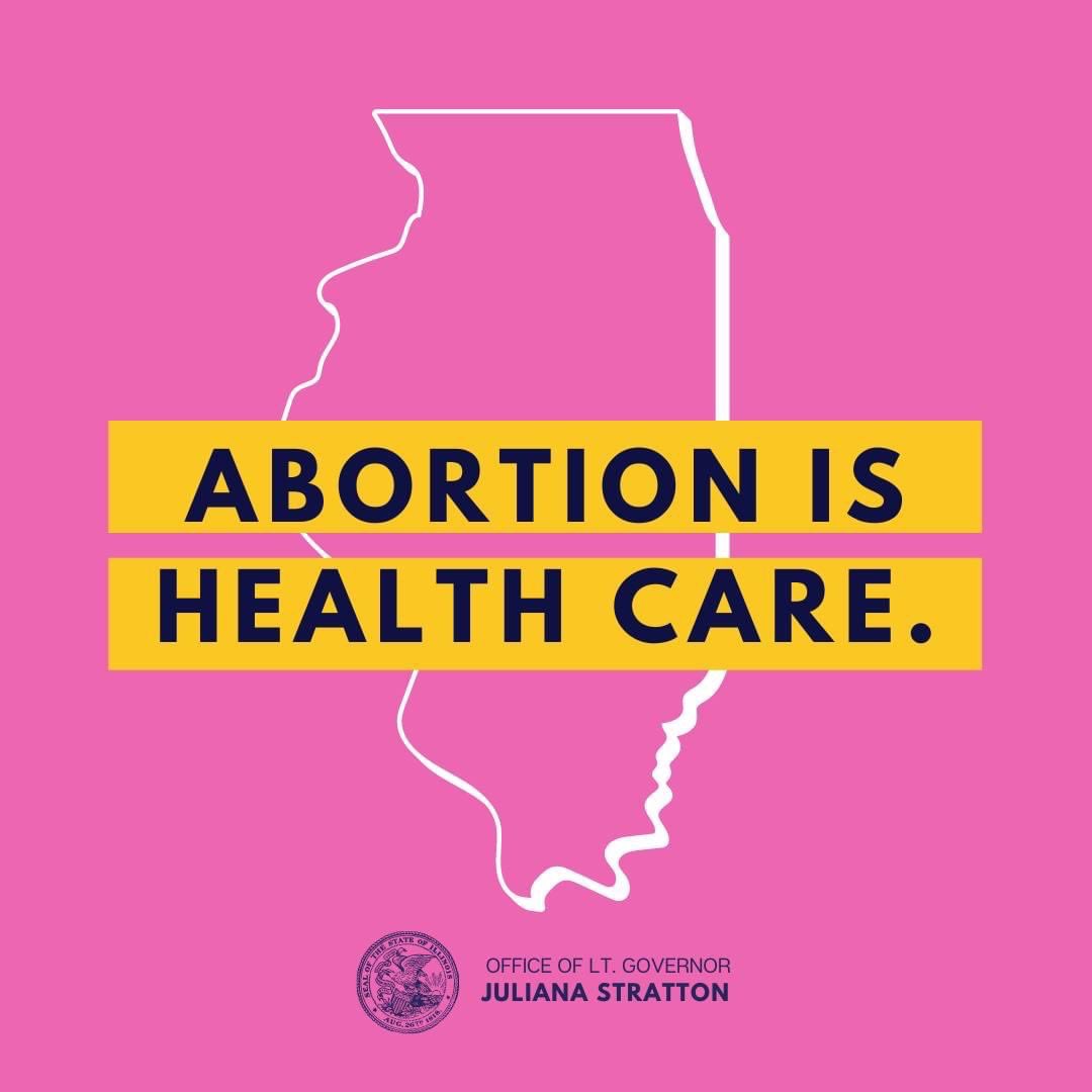 LtGovStratton's tweet photo. In IL we’ve done the work to protect reproductive health care. But, where you live shouldn’t determine whether that care is available to you.   This should be the 50th Anniversary of Roe v. Wade. I’ll always fight for your ability to decide what’s best for you and your body. https://t.co/Oq83XNJmds