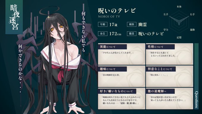 とりあえずできたのでキャラシ!
よろしくお願いしますー! #暗夜迷宮キャラクターシート 