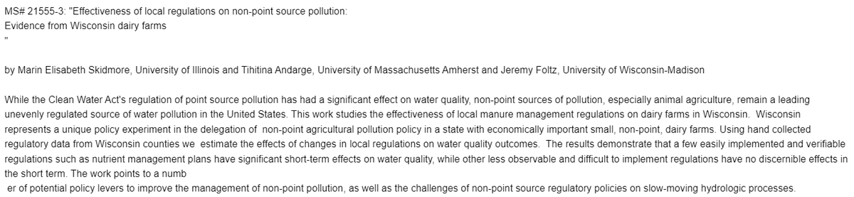 American Journal of Agricultural Economics tweet media