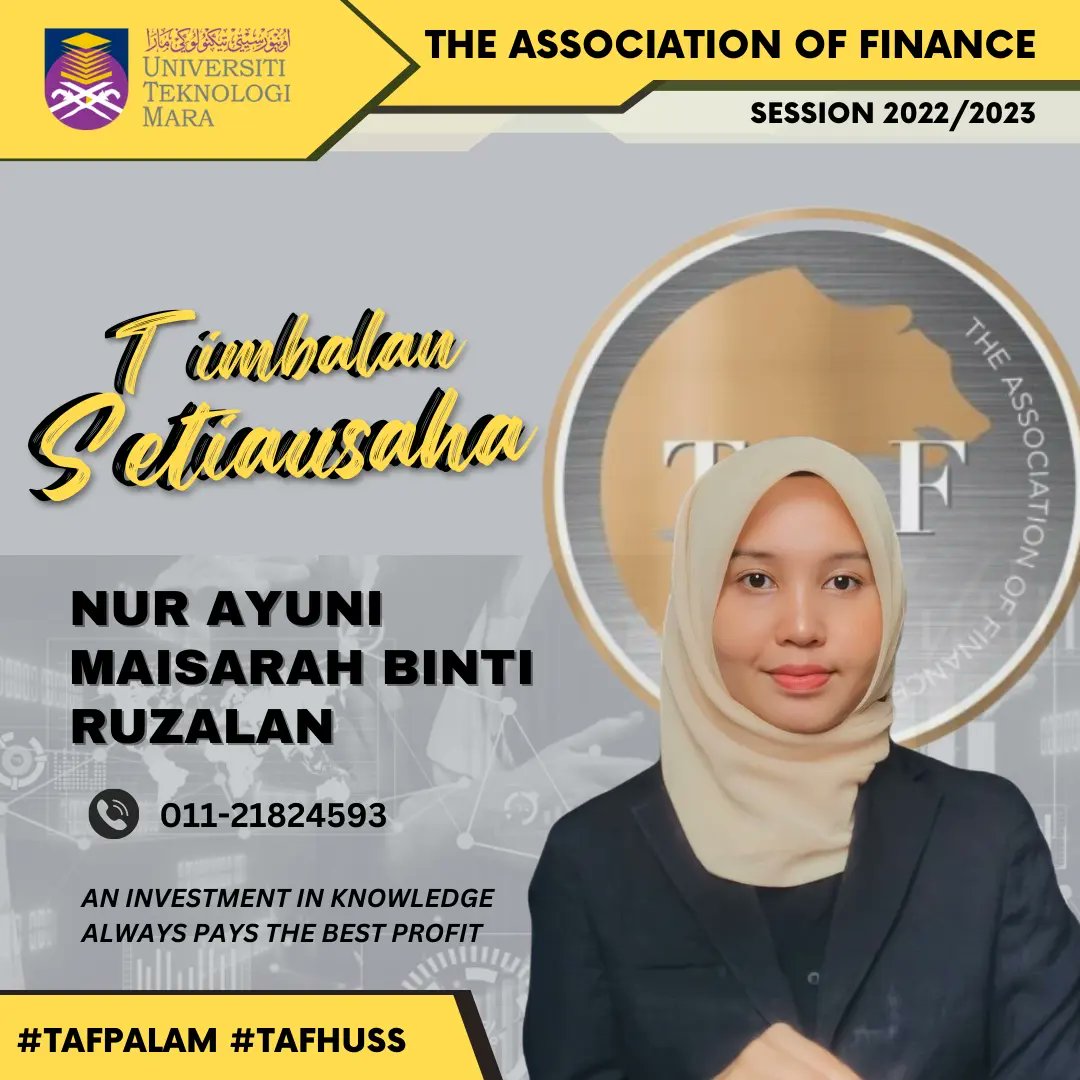 TAFPalam's tweet photo. Assalamualaikum W.B.T and Salam UiTM di Hatiku
.
INTRODUCING TO YOU ✨
.
Greetings from us, the new delegation of Majlis Tertinggi (MT) of The Associates of Finance Session 2022/2023.
.
#TAFpalam
#TAFhuss
#fbmawesome
#UiTMPuncak Alam
#UiTMdihatiku https://t.co/4YRBa6G08e