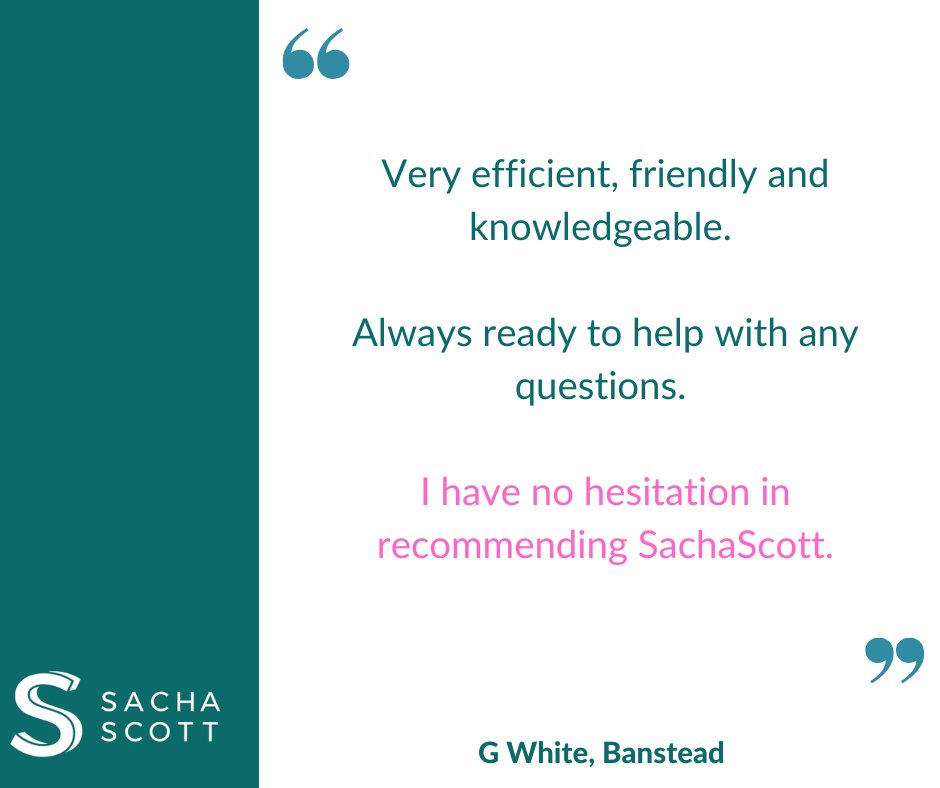 Thank you Gillian 🥰  

If you would like the best possible service when selling or renting your property, please use the link below to book a call with one of our friendly team.   

🏘️ sachascott.com/value-my-prope… 🏘️
