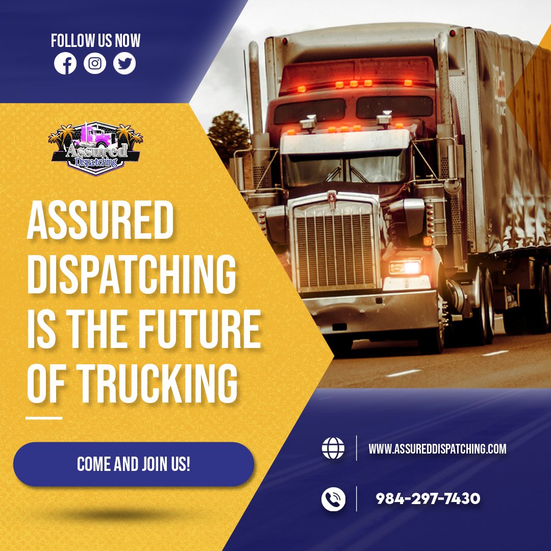 __Dispatching__'s tweet photo. Carriers, fleet owners, and owner-operators, we go the extra mile for you! 🙌💪
.
https://t.co/3j5voOucko
.
.
.
#assureddispatching #dispatching #dispatcher #trending #like #trucking #truckinglife #trucker #truckdriver https://t.co/g1XPtZwKp7