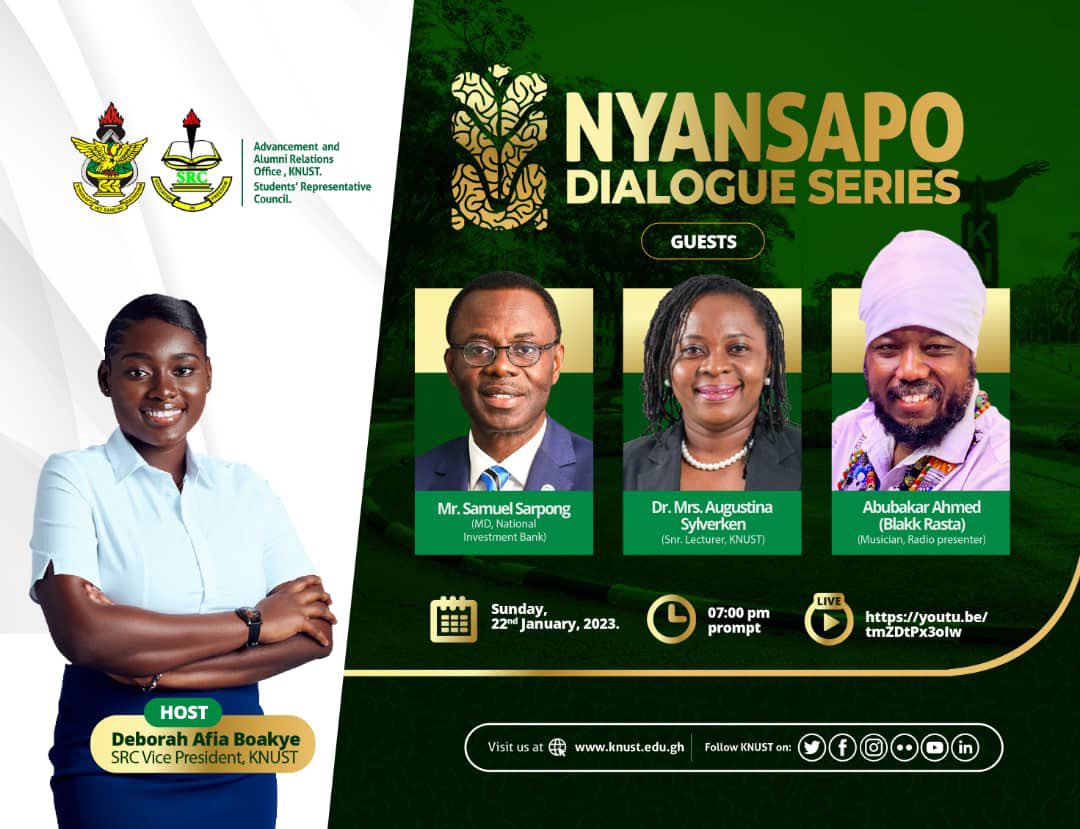 The SRC Vice President, <a href="/AfiaBoakye7/">Deborah Afia Boakye</a> will be hosting the maiden edition of #SRCNyansapoDialogueSeries💃🏾

Click here t.ly/G74J to watch 📌