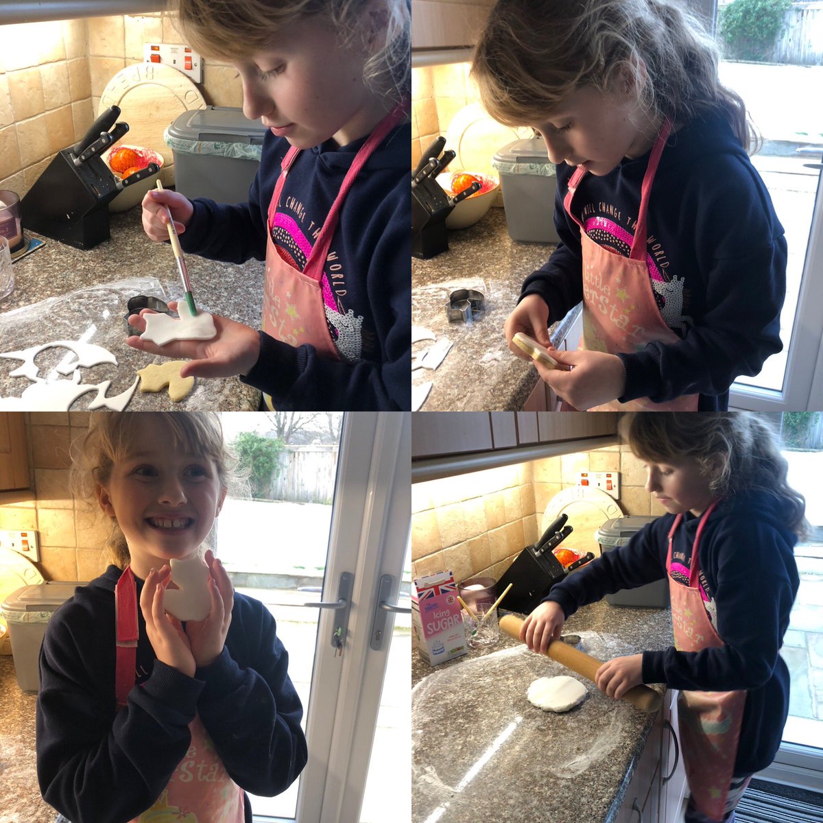 CatherineHewins's tweet image. @Year4BC A baked some tasty biscuits 🍪 and had to double up the recipe so some maths done as well and then lots of rolling, cutting, water gluing &amp;amp; then colouring #baking #youngbaker #biscuits #artistic #homework