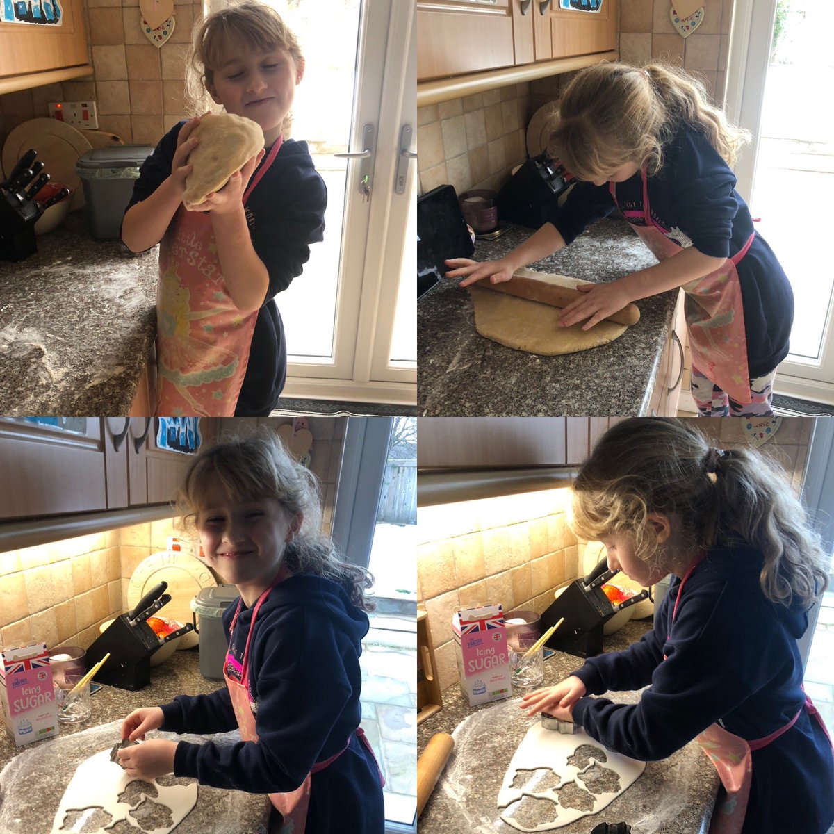 CatherineHewins's tweet image. @Year4BC A baked some tasty biscuits 🍪 and had to double up the recipe so some maths done as well and then lots of rolling, cutting, water gluing &amp;amp; then colouring #baking #youngbaker #biscuits #artistic #homework