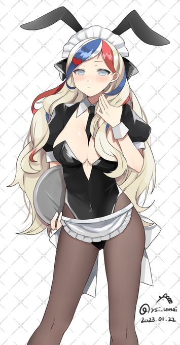 #艦これ版深夜の真剣お絵描き60分一本勝負
#艦これ版真剣お絵描き60分一本勝負_20230122

メイドバニーコマチャン(+60) 