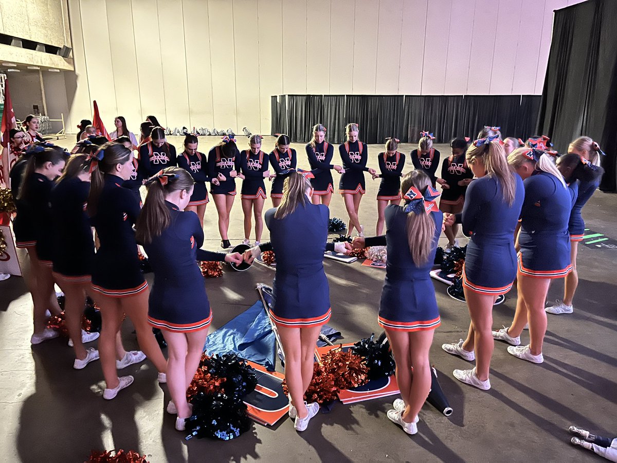 About to compete for the national title… let’s go! 💙📣🧡 #NCAnationals #theworkisworthit
