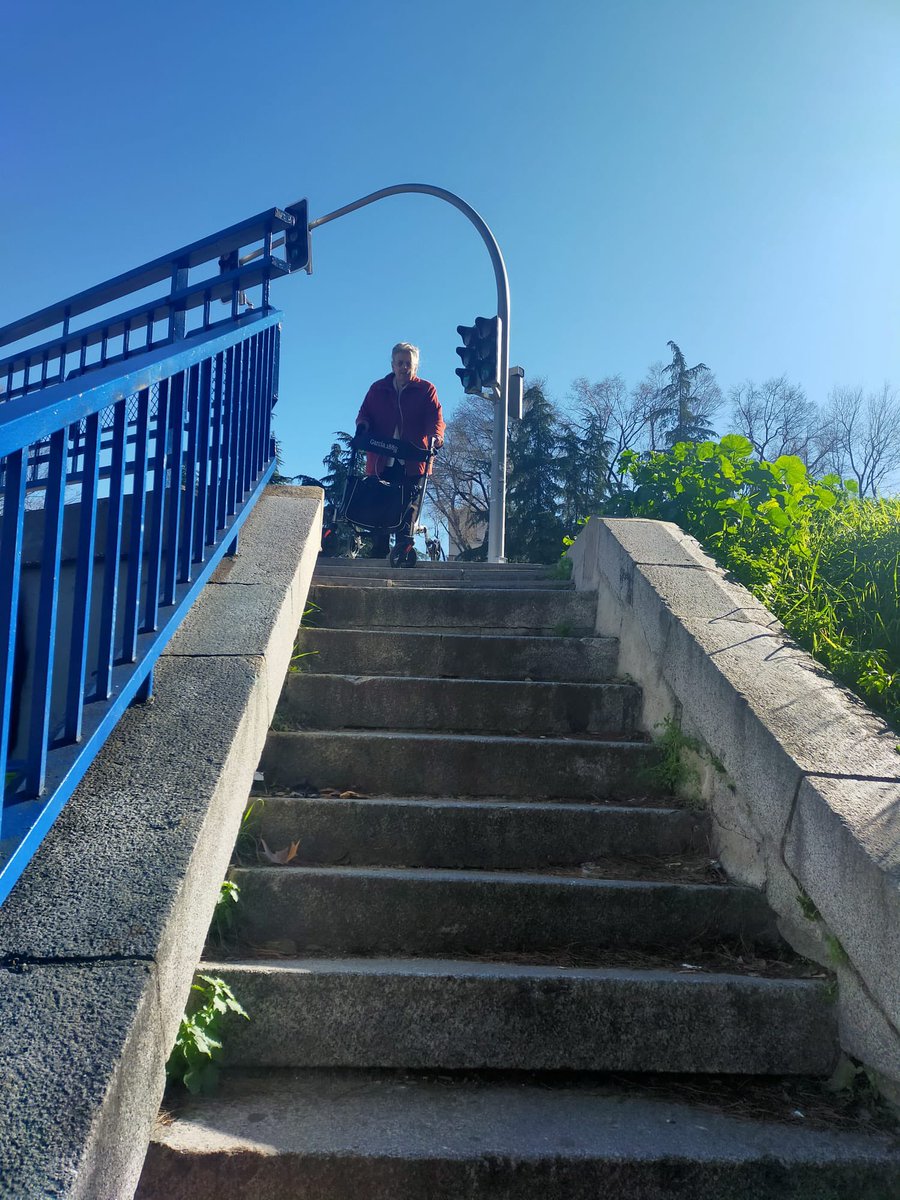 jorgeneila_'s tweet photo. 🙋🏻A ver si me podéis ayudar con un RT!! 
Aquí mi abuela queriendo coger el autobús y... Ninguna rampa, ni ascensor. Nula accesibilidad para personas con movilidad reducida en Paseo Santa María de la Cabeza (Madrid) y el Ayuntamiento ignora a los vecinos 🤦🏻‍♂️😐
@palomagromero https://t.co/PttuaQcZtQ