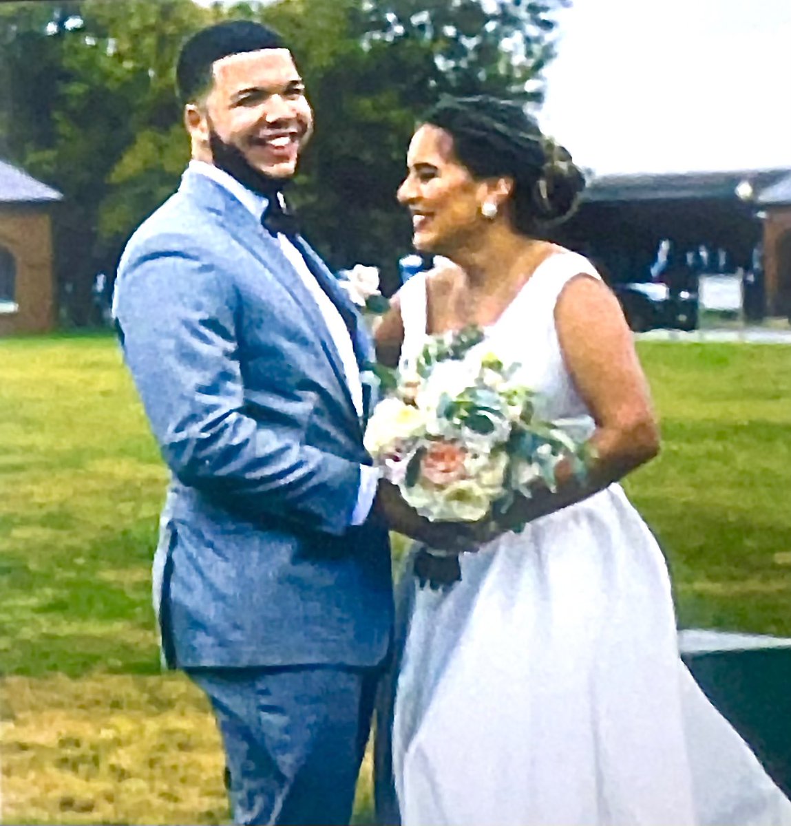 DaveCarlinTV's tweet photo. Memorial service marks 1 year since deaths of NYPD Detectives Wilbert Mora & Jason Rivera. For widow Dominique Rivera it’s pain she carries forever, but at the mass, she announced she now carries “a miracle.” She’s pregnant with his child. #wilbertmora #jasonrivera @CBSNewYork https://t.co/EAcp3NeS2k