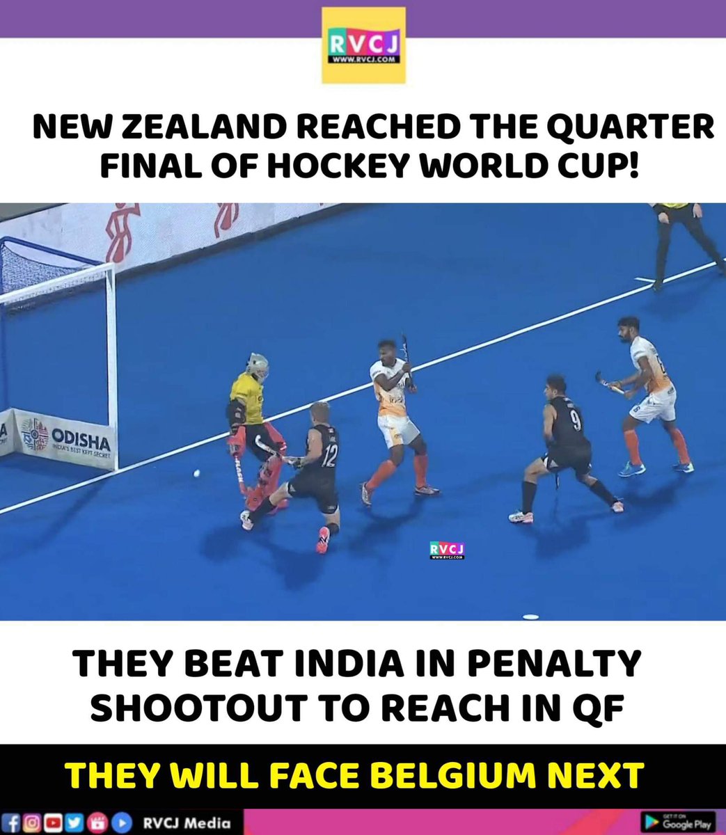 Srndr__SS's tweet photo. Again……!
NZ break our hearts 
India lost a nail biting penalty shoot out to kiwis  
#INDvsNZ #HockeyWorldCup2023 
@TheHockeyIndia https://t.co/2EalbabsOU