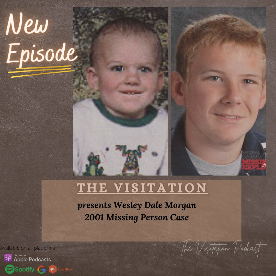 ‼️ NEW EPISODE‼️ On May 15, 2001, 2-year-old Wesley Dale Morgan vanished from his mother's front porch in Clinton, LA. Where is Wesley? If you are ready to solve the impossible, go listen to Wesley's story. #truecrimestories #missing anchor.fm/thevisitationp…