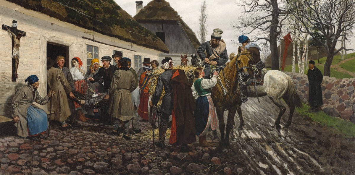 1. Maksymilian Gierymski - Patrol powstańczy (olej na płótnie, 60 x 108 cm), ok. 1873.

2. Stanisław Witkiewicz - Ranny powstaniec (olej na płótnie, 59,5 x 117 cm), 1881.

#PolishMastersofArt #PolishArt #PolskaSztuka #MaksymilianGierymski #StanislawWitkieiwcz #PowstanieStyczniowe