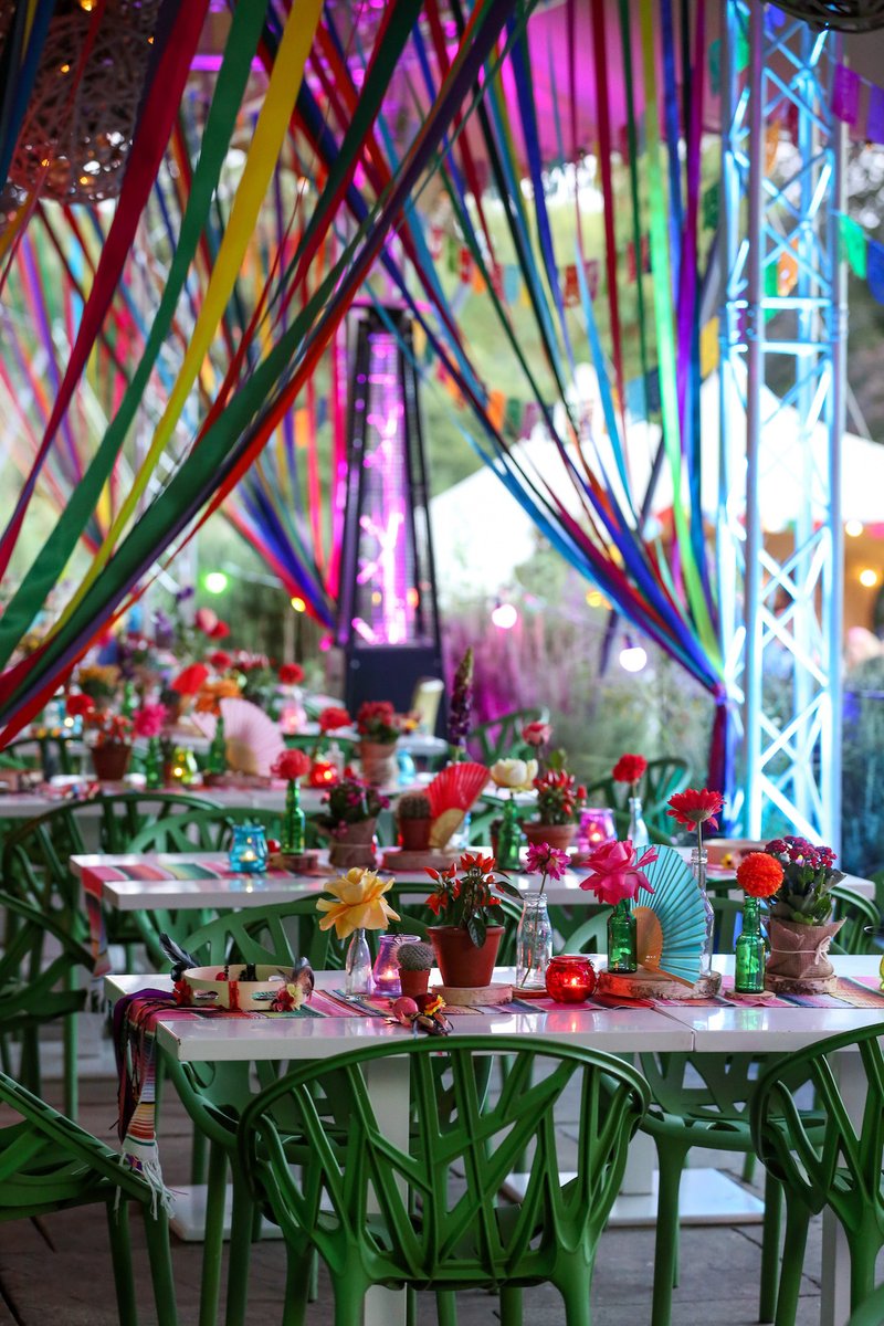 TRANSFORMATIONS: Ribbons for days to transform a well-known area of  <a href="/cowley_manor/">Cowley Manor Experimental, Cotswolds</a> into a Fiesta evening.  The venue is now being overhauled by new owners - we can't wait to see it
<a href="/mediatog/">Anna Lythgoe</a> 
#fiesta #venuetransformation #eventdecor #eventstyling #guestatyourownevent #OasisEvents