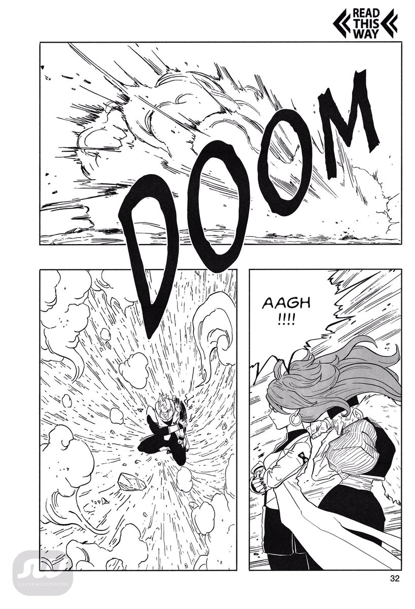 Short comic feat. Android 21 and Gero observing a fight between 16