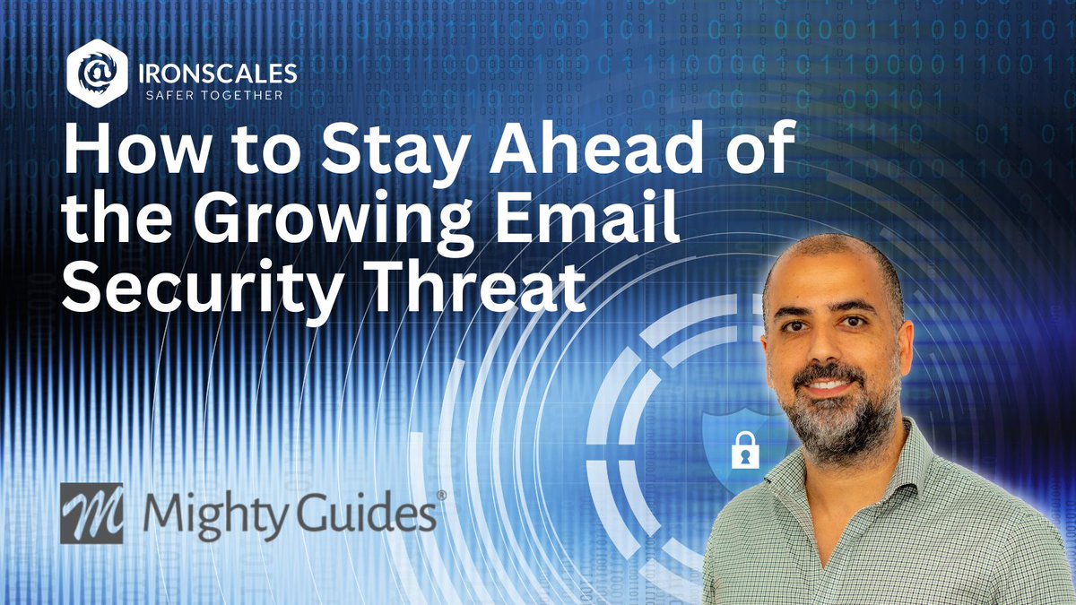 IRONSCALES's tweet photo. 💡 Email security expert insights at your fingertips with our @mighty_guides ebook! Authored by our CEO, @eyalbd1, &amp; other industry leaders, this comprehensive guide covers  #emailsecurity to data protection &amp; more. 
🔗: https://t.co/Dckb2K3jV4
#IRONSCALES #MightyGuides https://t.co/OZ8AaCi5op