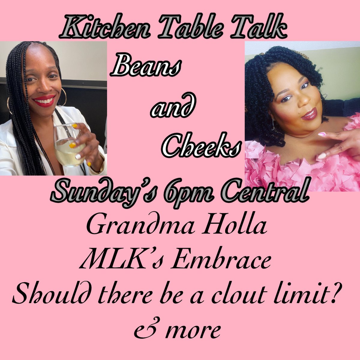 KissMyCheeksTV's tweet image. @beans4reezy &amp;amp; I are back tonight at 6pm central. See ya there #kitchentabletalk