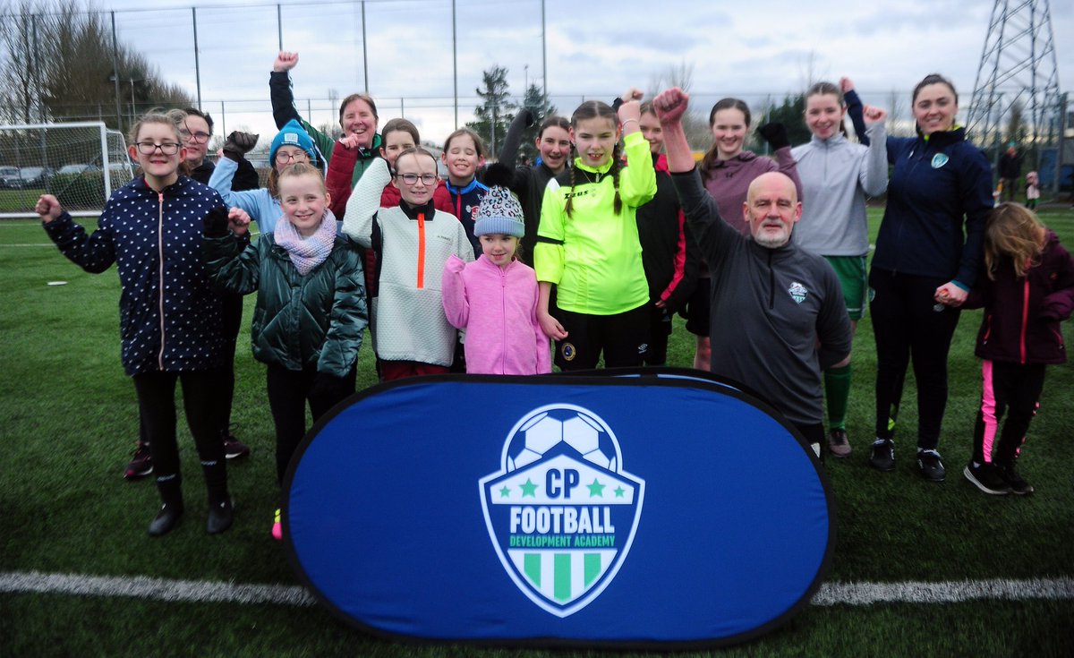 CPfootball_IRL's tweet photo. What a day we had yesterday! 

✅ foundation group played matches against @rahenyunited 

✅ first session for our goalkeepers with our new goalkeeping coach @Peter_Cherrie 

✅ held our third girls training session 

A busy but very productive day in the AUL complex. https://t.co/pAm9Q9hKPx