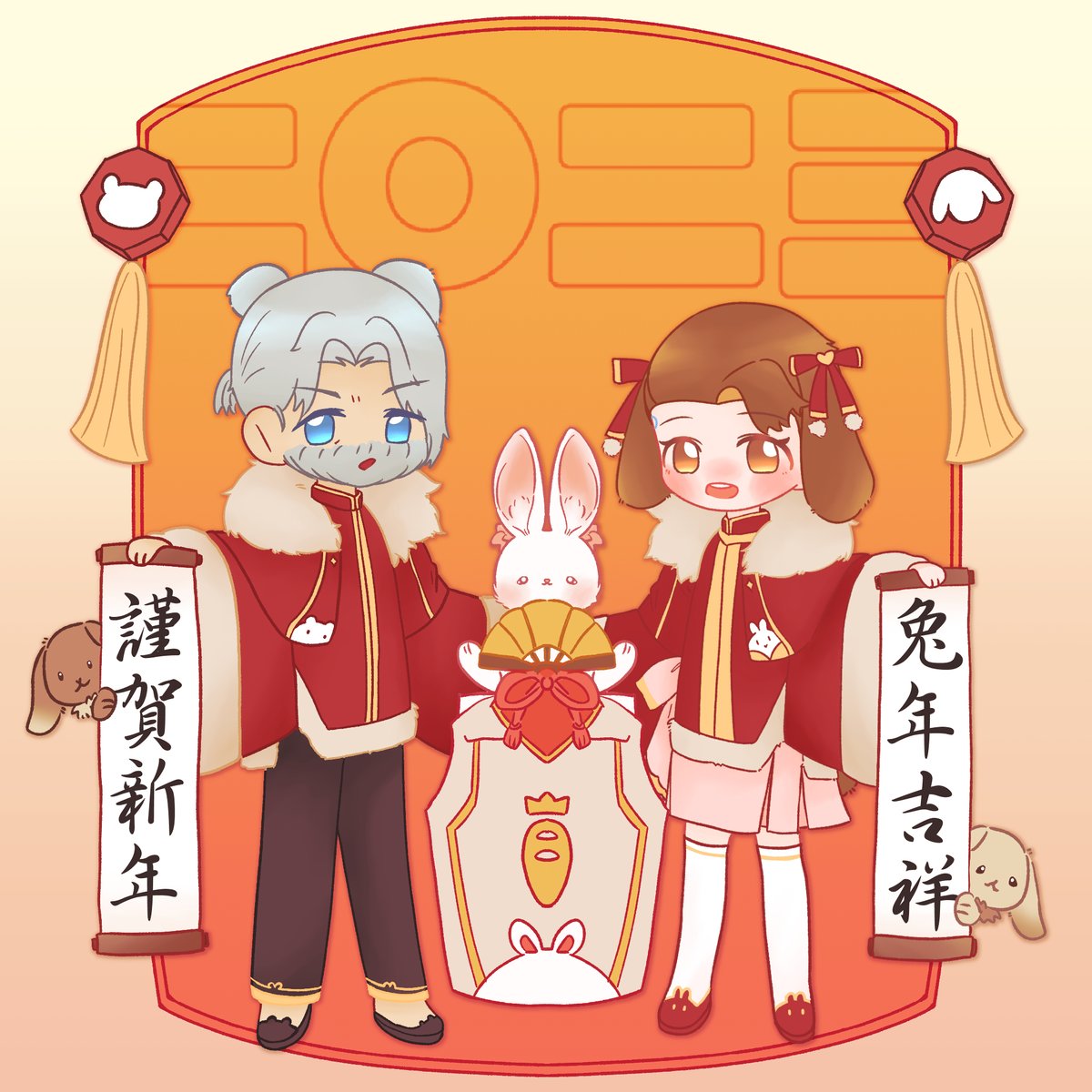 n24415788's tweet photo. Happy Lunar New Year💖
兔年快樂🐇💕

#HankCon #ハンコナ

トレス🧧https://t.co/8iI8OoW9Oq https://t.co/P6NBSHJshG