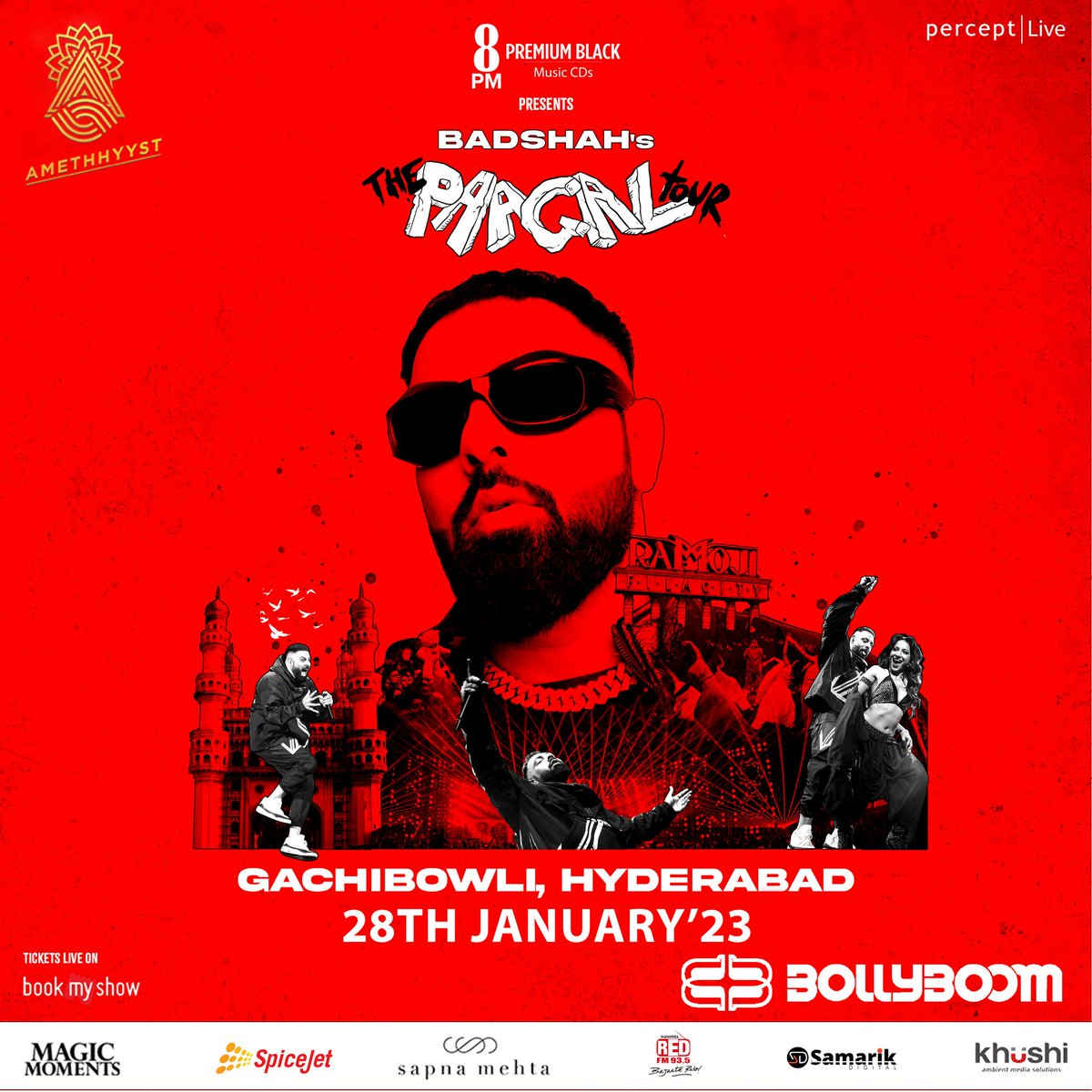 sushantgjabare's tweet photo. Witness the legendary #Badshah LIVE.
Presenting #ThePaagalTour - #Hyderabad edition in association with The AVGSS Group!
Get ready for a fun filled night!
So what's the hush?
Book your tickets now!
#AVGSS #Badshah #Music #Rap #Concert #Fun #Dance #Bollywood
@Its_Badshah https://t.co/kJ8qKHdCo5