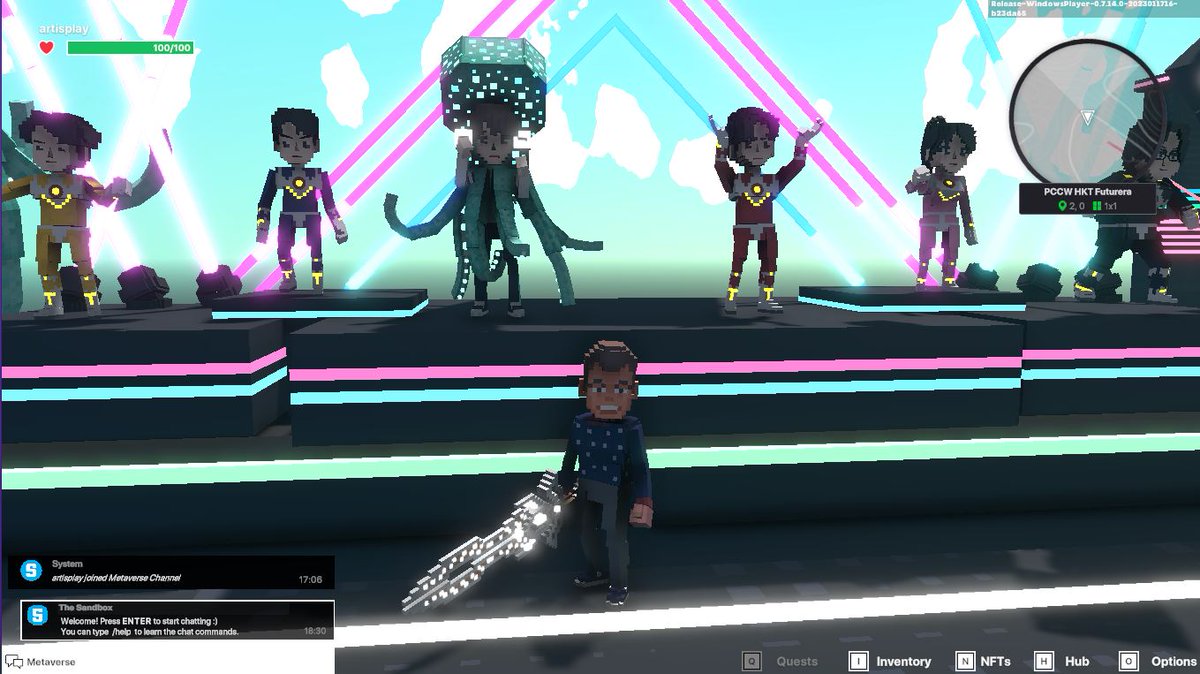 artisplay's tweet photo. @TheSandboxGame I found the Star Team in PCCW HKT Futurera! 🎮 #LunarNewYearTSB https://t.co/QPWcPAUJ7N