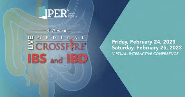 With Anita Afzali and Bill Chey, I'm excited to be co-directing, and speaking in, the 4th Annual Live Medical Crossfire®: IBS and IBD. Register today and join me February 24-25, 2023. Use my last name, SANDS, in the discount code field! bit.ly/3CVArtn #GoToPER