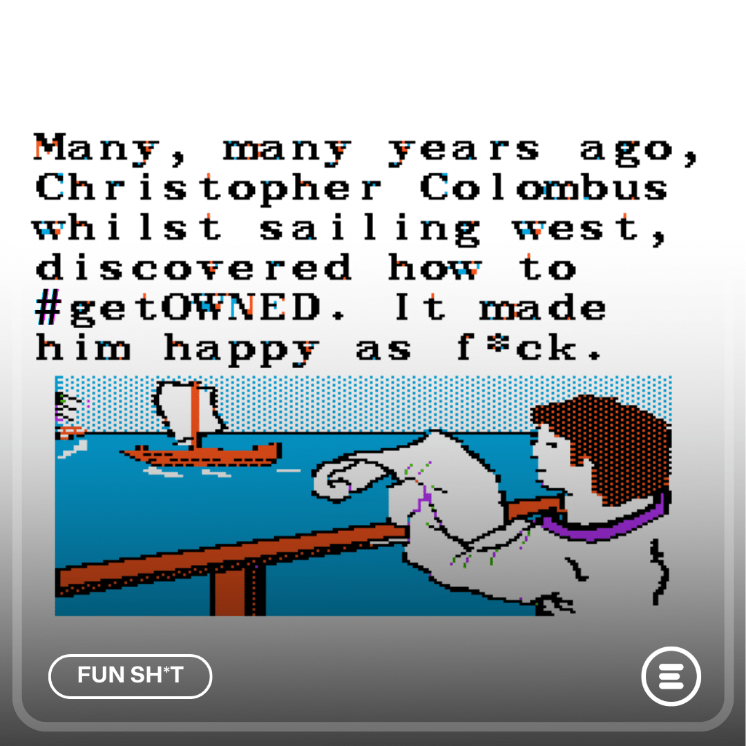 hfghtjci's tweet photo. One thing’s for sure - he’s truly happy as f*ck to #getOWNED.
Luckily, you no longer need to sail through angry waters. #EZ is the name of the game with @gounixgaming’s platform, #OWNED.
Why don’t you copy good ‘ol Chris here and shout “I #gotOWNED”, too? https://t.co/X7PszBAiED