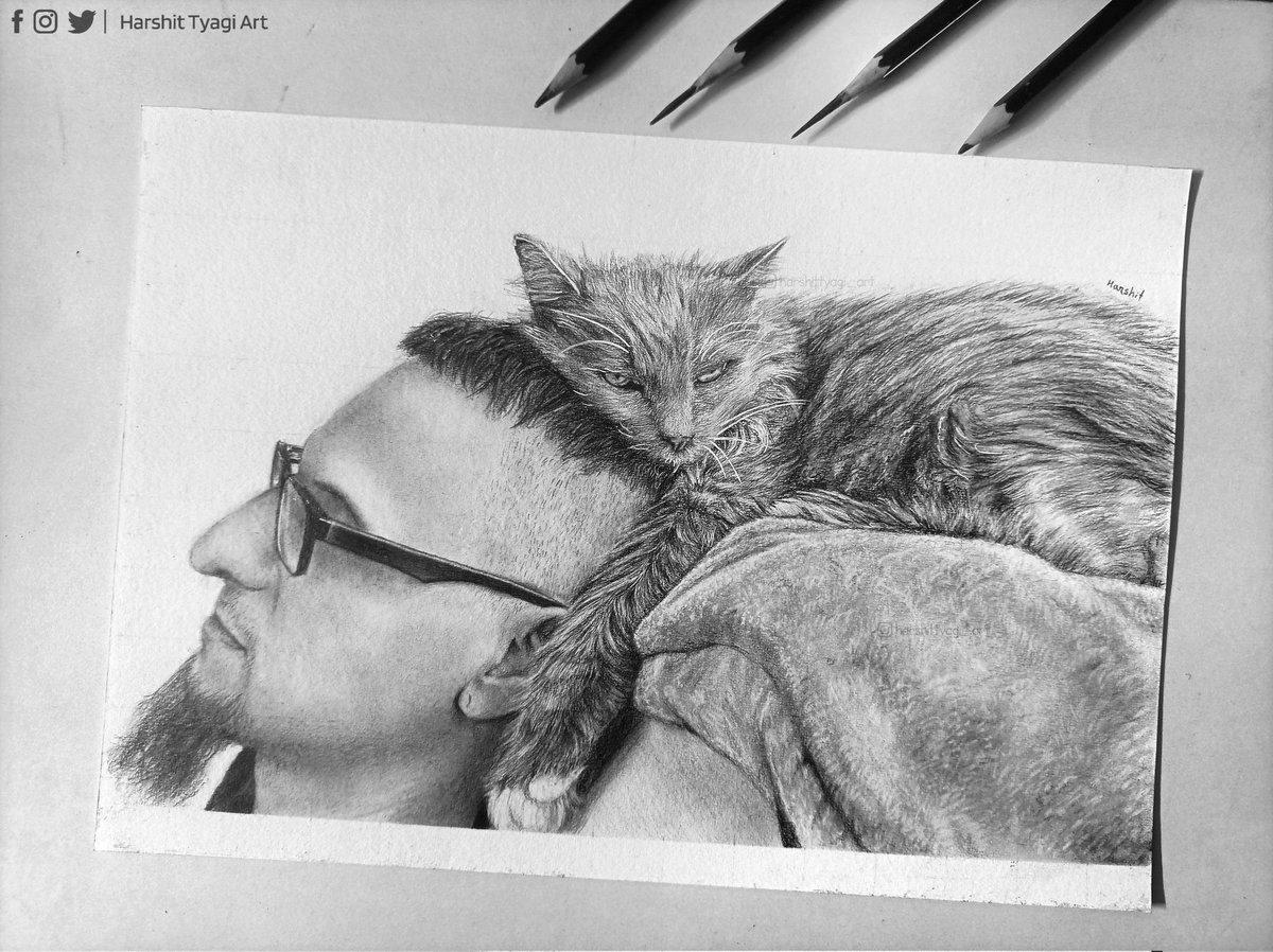 Harshittyagiart's tweet photo. Commission work from USA ✍️
Dm me to order yours 📥
.
.
.
.
.
#art #artist #drawings #drawingprocess #pencilart #commission #realisticart #catdrawing #pencilart #pencildrawing #pencilsketch #drawingonpaper https://t.co/ko6oq1JCCe