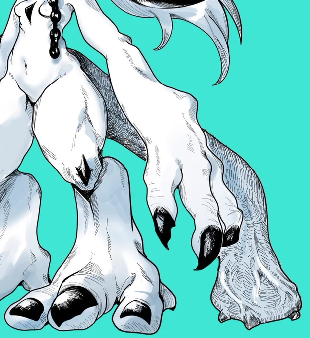 ここら辺のしっぽと足描くの楽しかった 