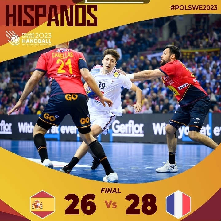 #Hispanos 26 #Francia 28
#BalonmanoMasculino #polswe2023
