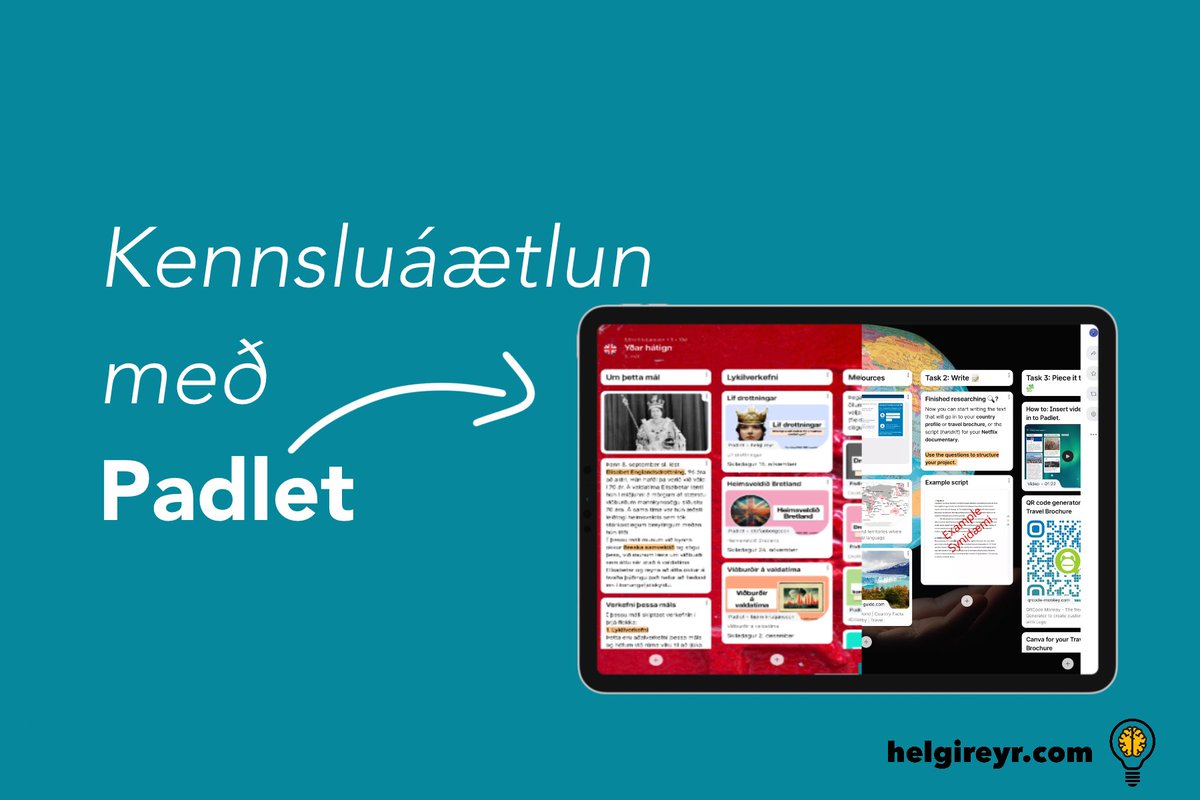 Splunkuný færsla á helgireyr.com þar sem nú er líka hægt að njóta þess að horfa 🍿 og  sjá  dæmi  um  skemmtileg,  krefjandi  og  skapandi  skólaverkefni 🚀 helgireyr.com/kennsluaaetlun…