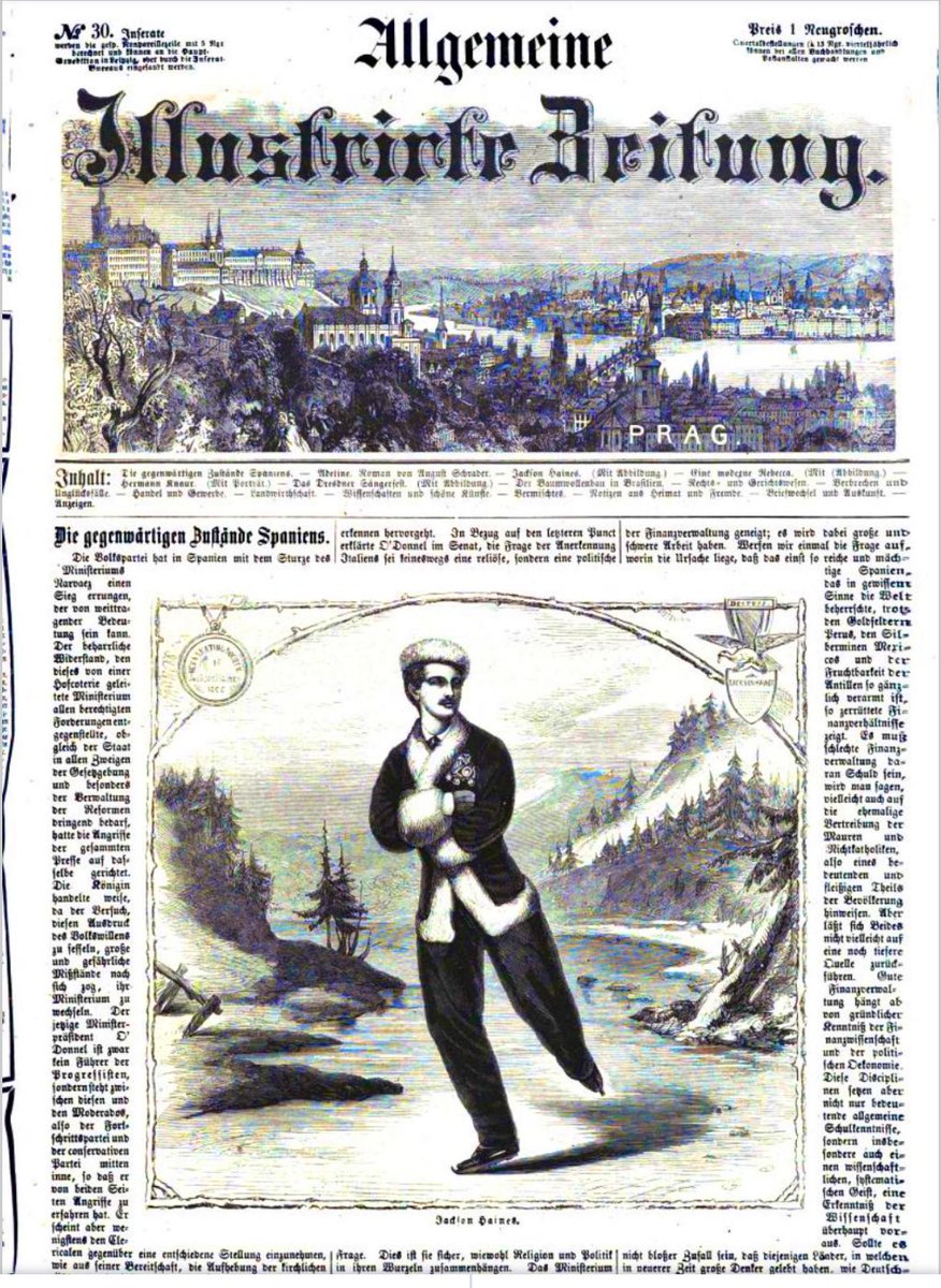 DrHampe's tweet photo. @jimmyleiderman I found this for You. This is about ice skating in summer 1864 - performances of Jackson Haines on ice substitute in Alhambra Palace in London. I did not know the picture until now. https://t.co/LfEOoeShmJ
