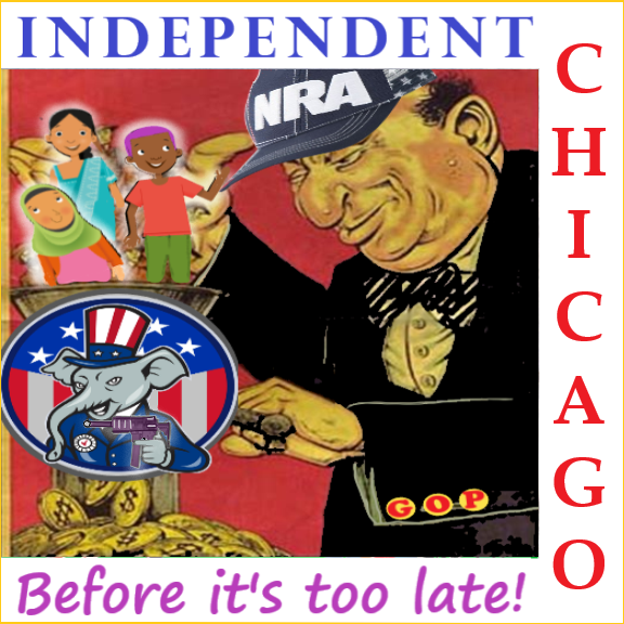 Qblurts's tweet photo. Should Chicago keep buying AR-15s from the NRA?
Or secede from America to save public schools? 

CHICAGO DIVORCE USA!  #Chixit https://t.co/bymY4lLlYY
