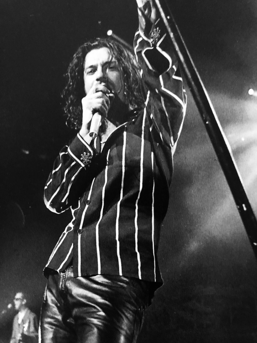 Fondly remembering my former boss who would have been 63 today, but left too soon. Image taken by Yann Gamblin. Wardrobe by Judit. Michael's Gaultier shirt, cufflinks from Dinosaur Designs, leather pants from Pleasure Chest. #michaelhutchence #inxs #singersongwriter #frontman