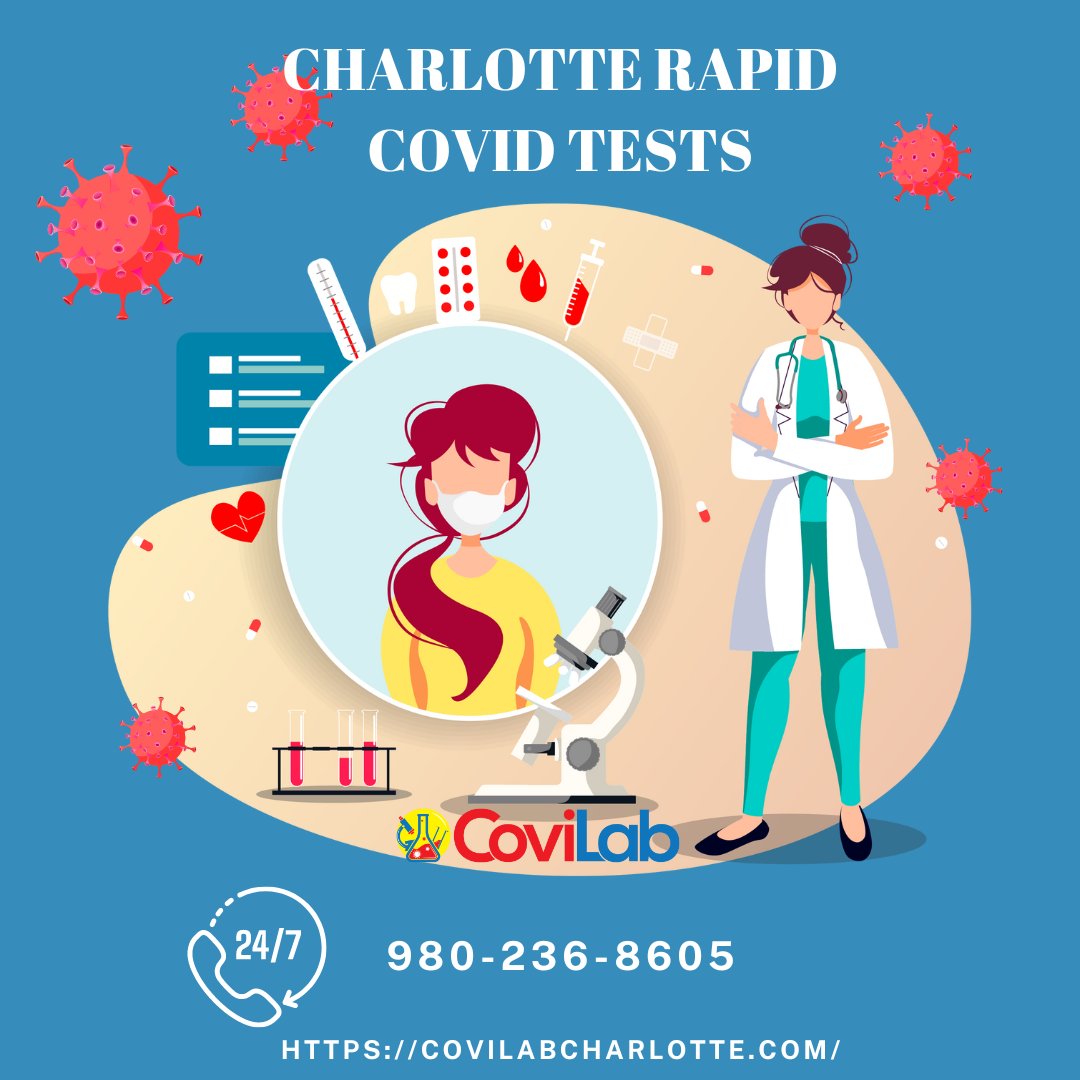 At our CoviLab Charlotte location we provide drive-up COVID-19 testing,📈 At home testing, as well as virtual rapid covid tests to people traveling internationally, individuals who have been exposed to someone with COVID-19 or have symptoms associated with COVID-19