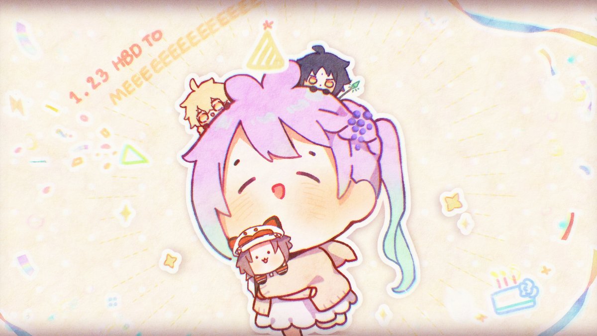 「1.23.23 Happy birthday to me～! I just wi」|CiaoVitiz🌸のイラスト